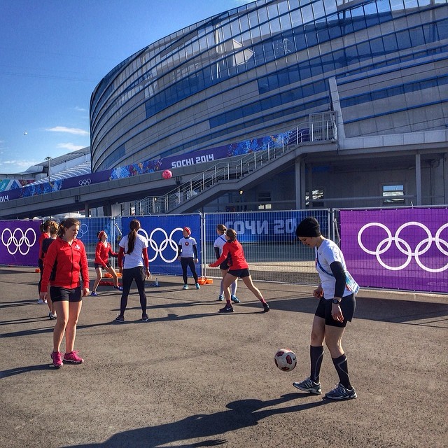 Fun fact: The women's #Swiss hockey team is also really good at Soccer #Sochi2014 #SochiTODAY